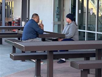 CTE Woodshop students participated in mock interviews with industry professionals.